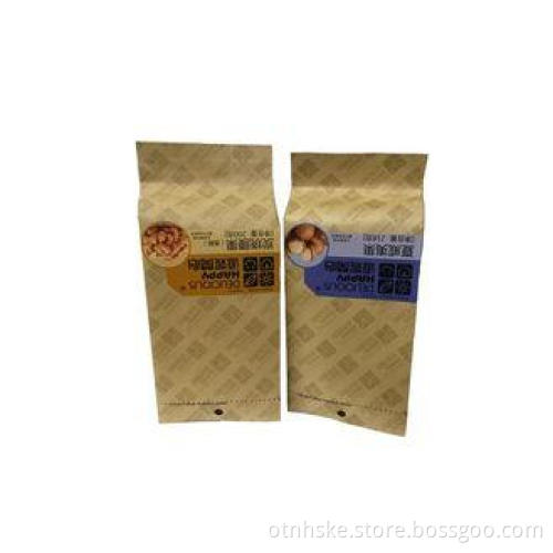 Matt Printing Kraftpaper Packaging Pouch Side Gusset Quad S